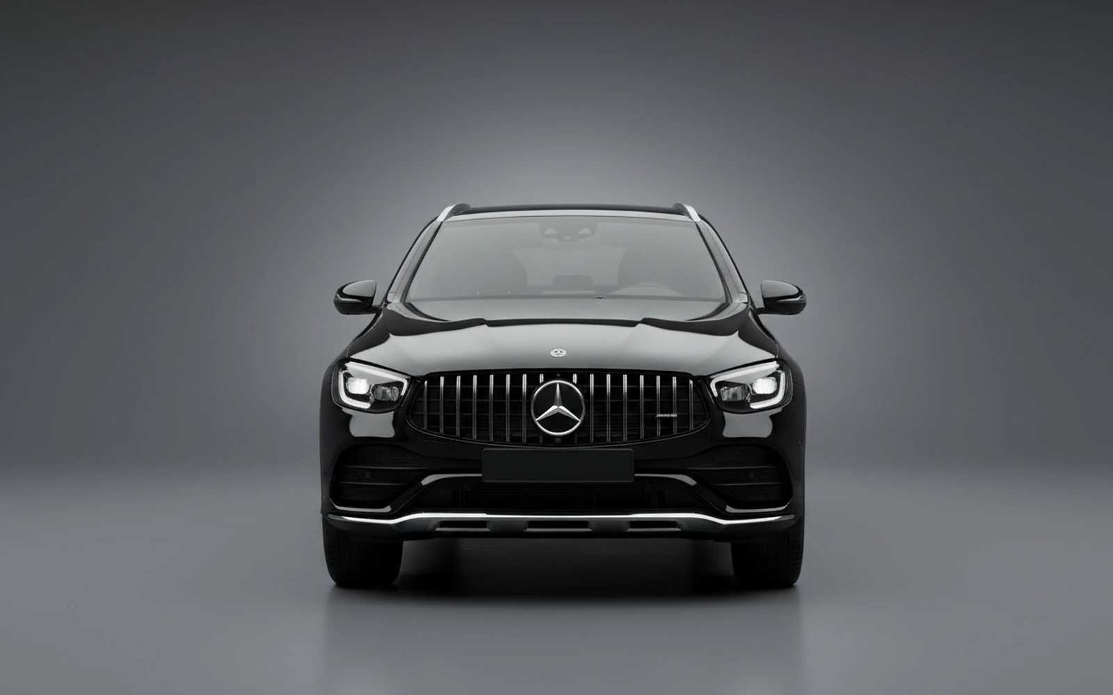Mercedes-Benz GLC43 AMG Yellow Black 2022 — exterior side view