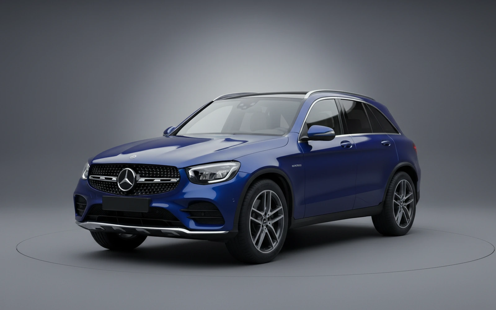 Mercedes-Benz GLC43 AMG Yellow Azul 2022 for rent in Miami — exterior front view