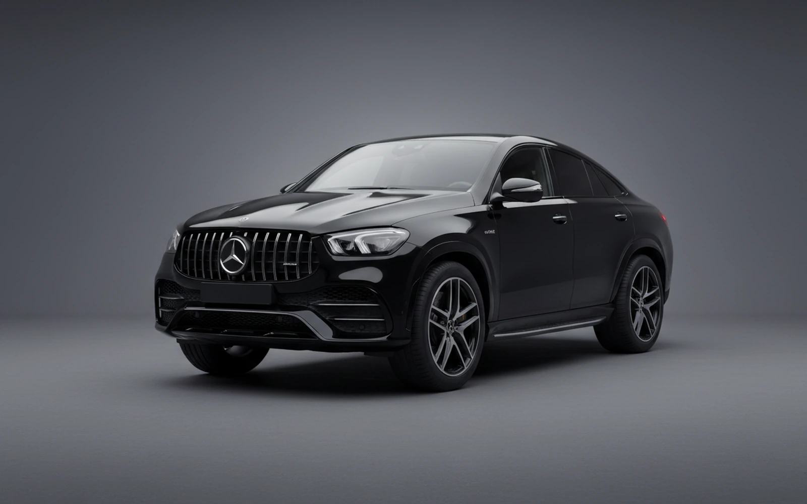 Mercedes-Benz GLE53 AMG Coupe Black 2023 for rent in Miami — exterior front view
