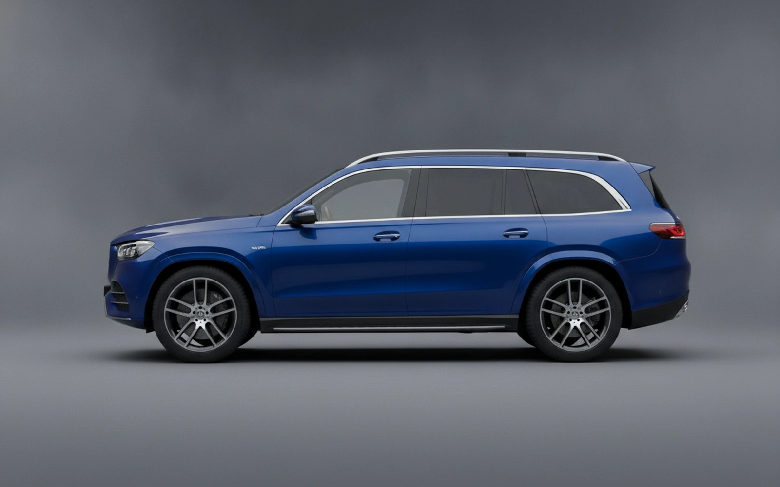 Mercedes-Benz GLS 600 Silver Blue 2022 — exterior rear view