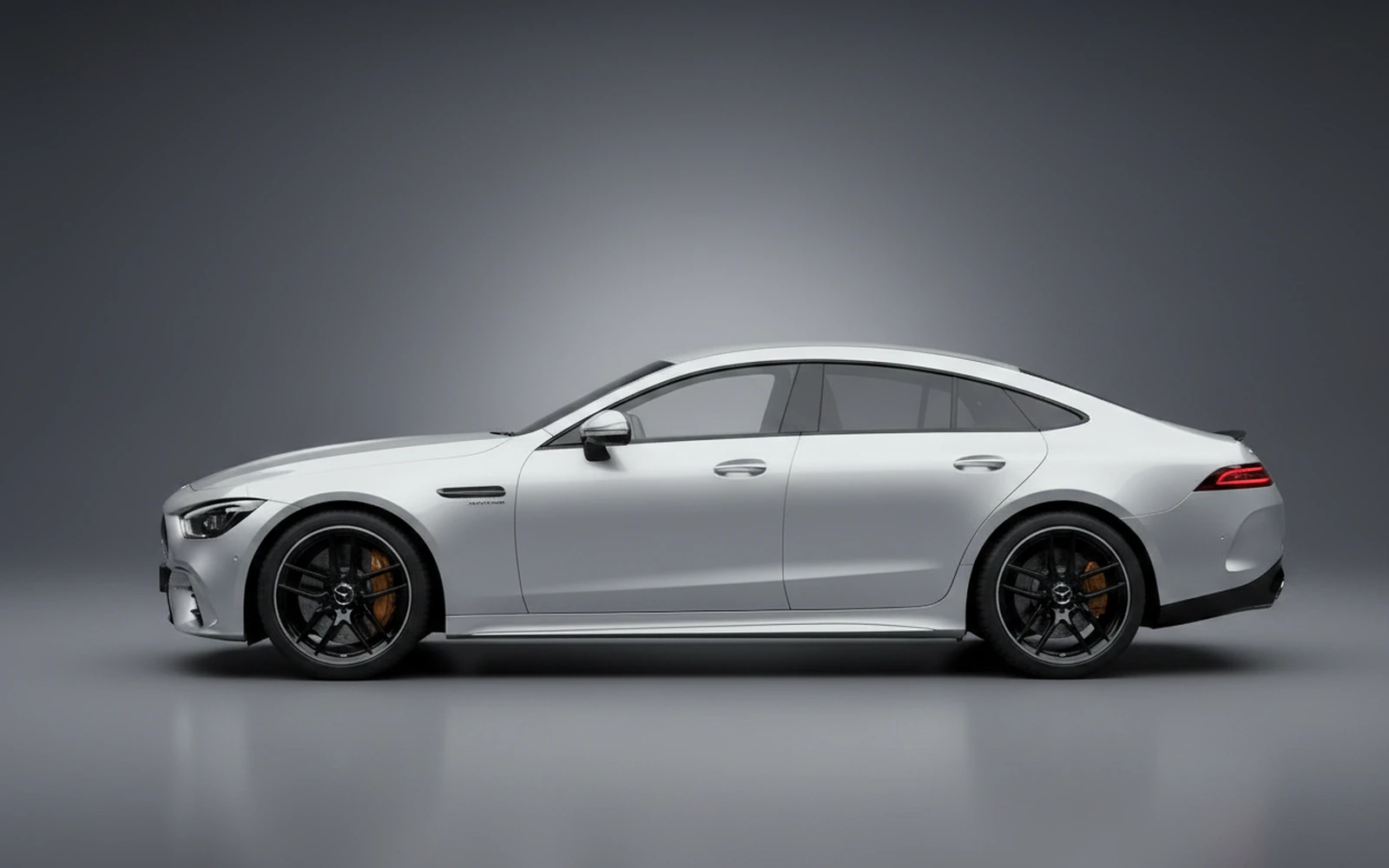 Mercedes-Benz GT43 AMG Silver 2023 — exterior rear view