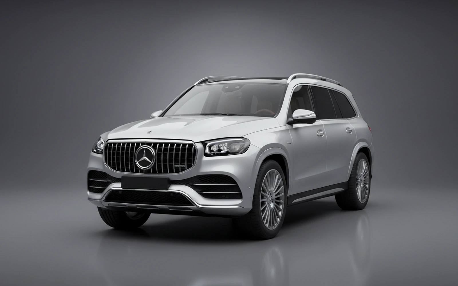 Mercedes-Benz Maybach GLS 600 Silver 2022 for rent in Miami — exterior front view
