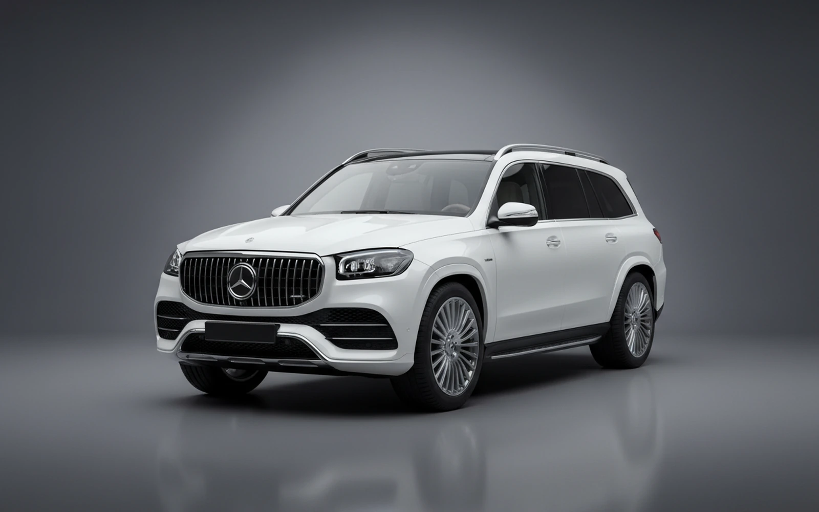 Mercedes-Benz Maybach GLS 600 White 2022 for rent in Miami — exterior front view