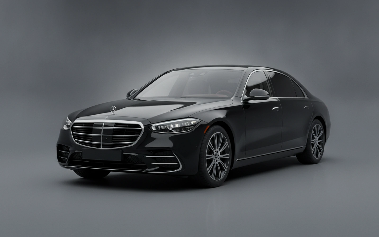 Mercedes-Benz S450l Black 2023 for rent in Miami — exterior front view