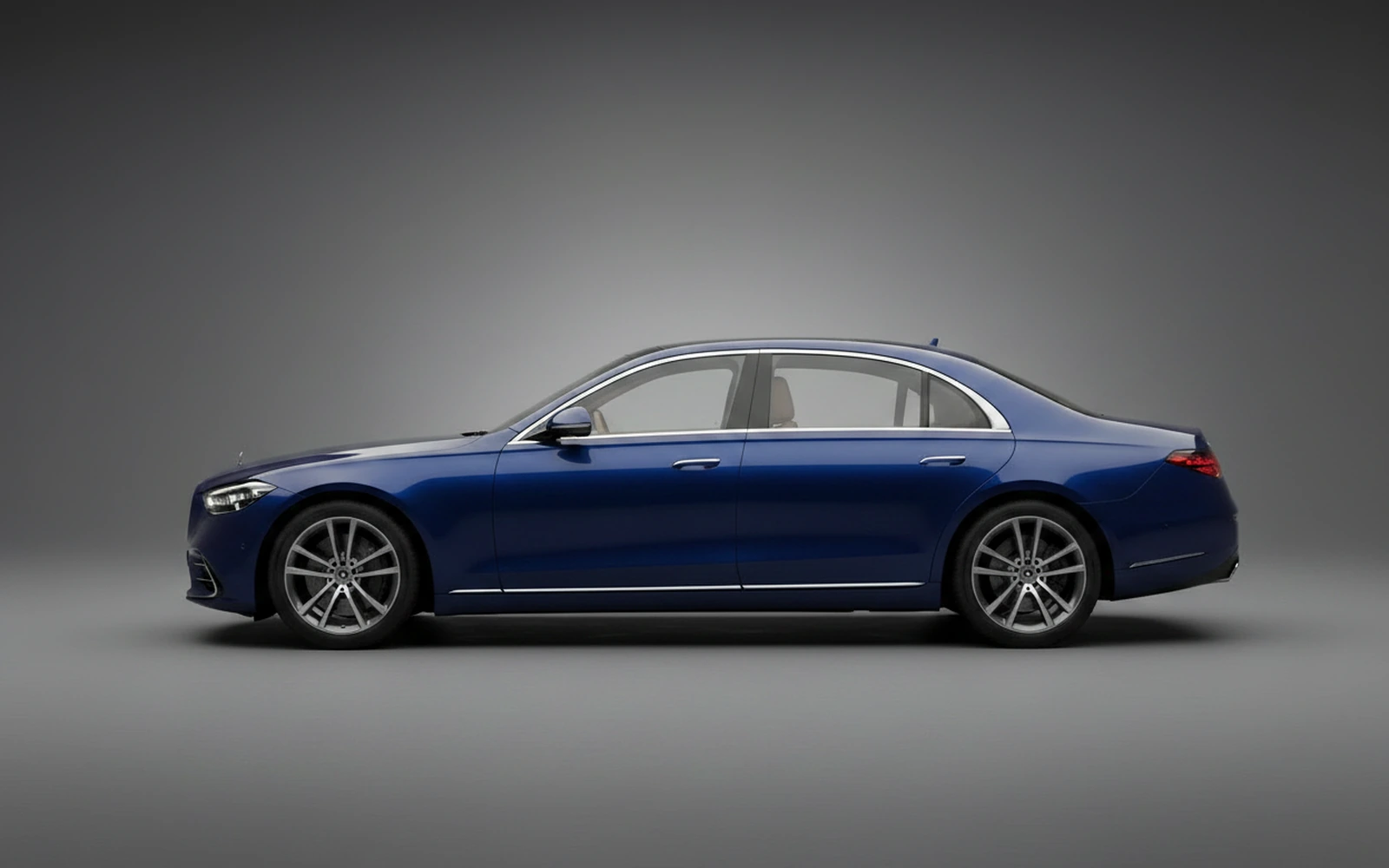 Mercedes-Benz S450L Blue 2023 — exterior rear view