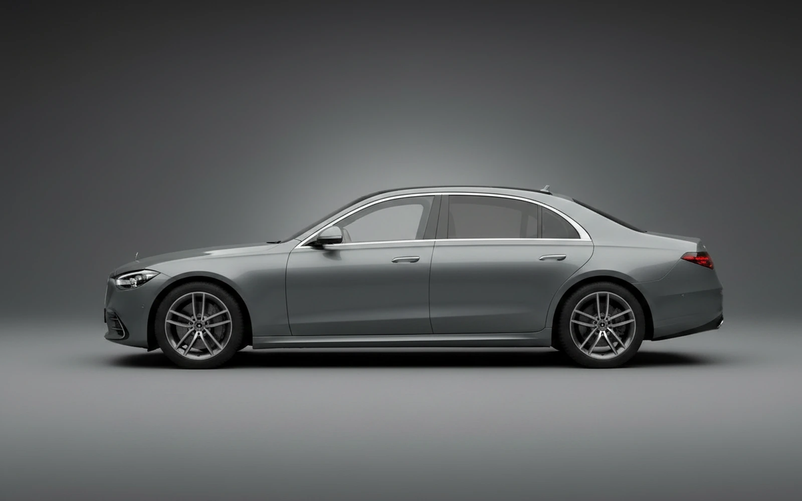 Mercedes-Benz S450L Grey 2023 — exterior rear view