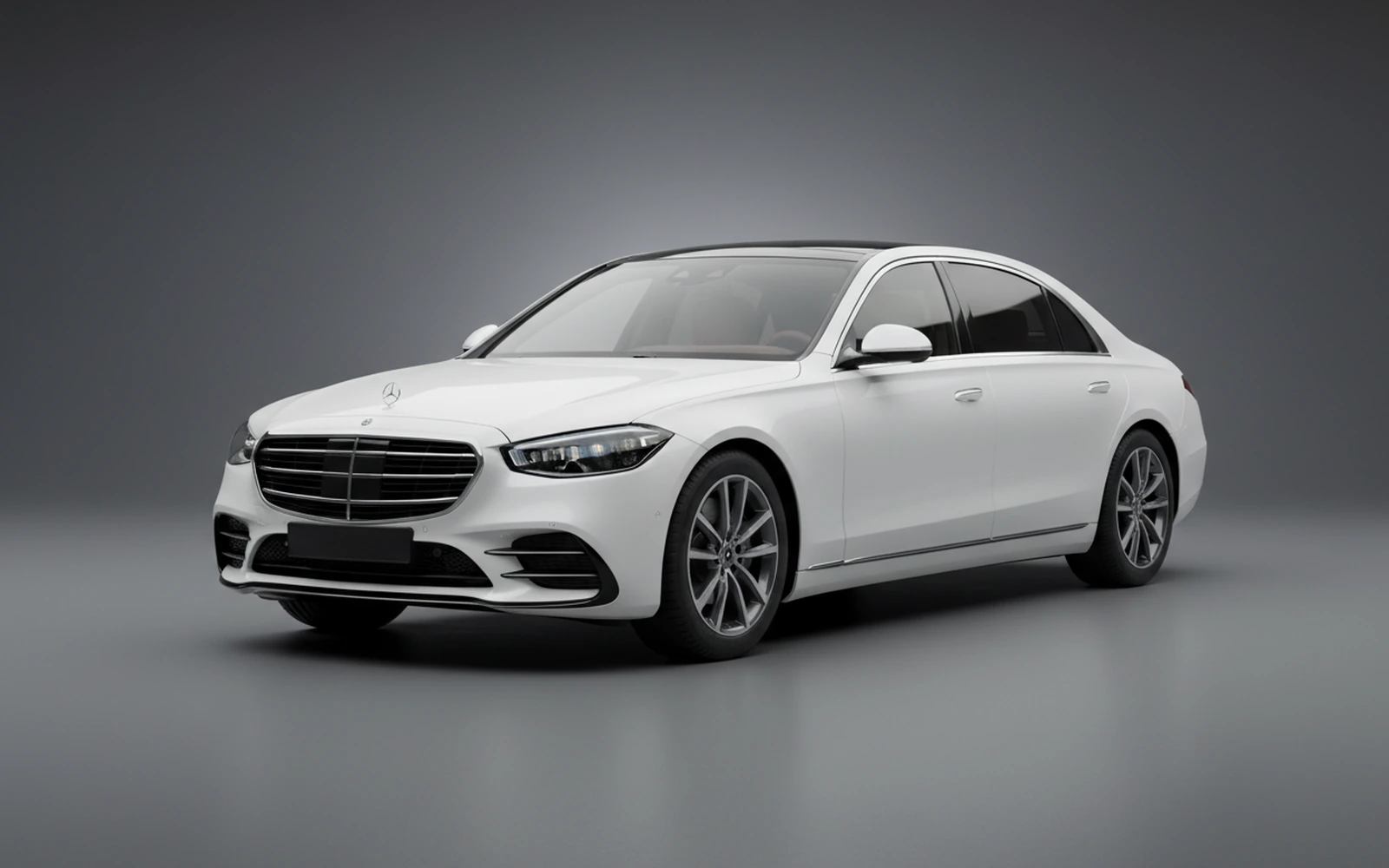 Mercedes-Benz S450L White 2023 for rent in Miami — exterior front view
