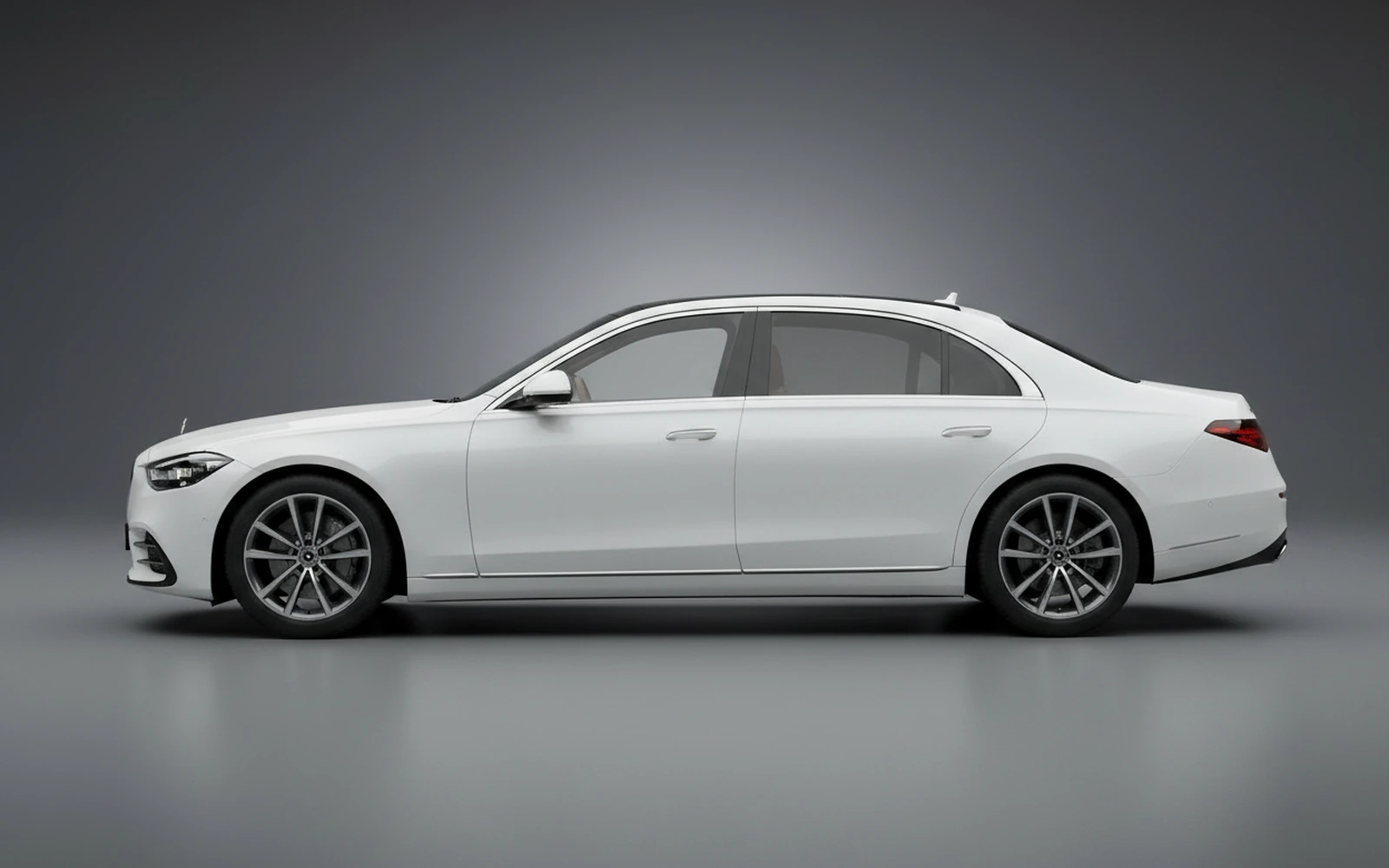 Mercedes-Benz S450L White 2023 — exterior rear view