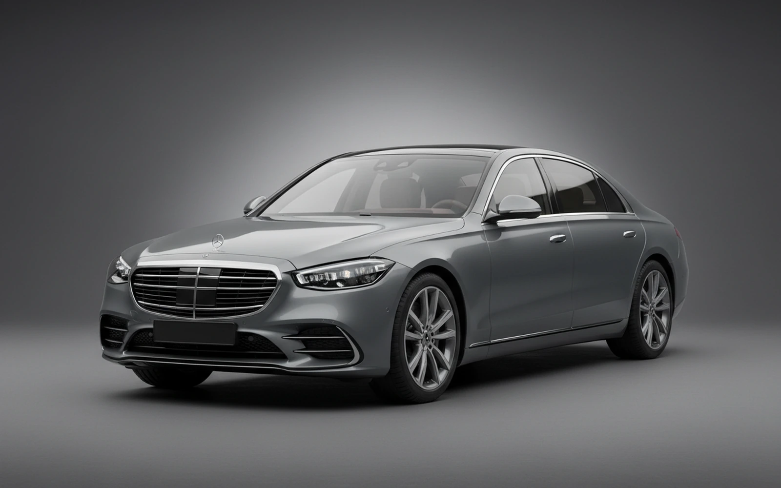 Mercedes-Benz S580 Gris 2021 for rent in Miami — exterior front view