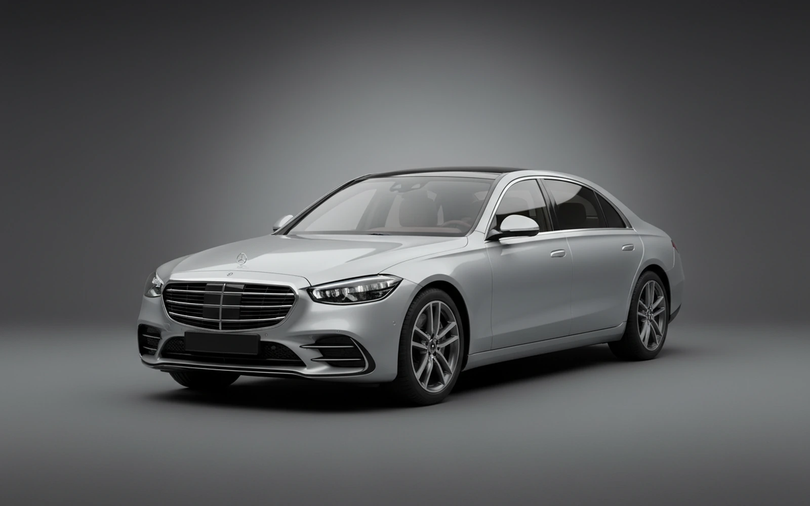 Mercedes-Benz S580 Plata 2021 for rent in Miami — exterior front view