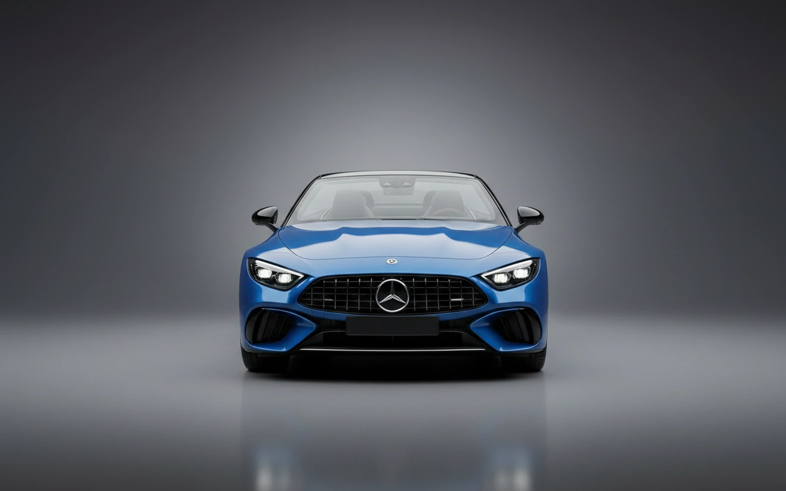 Mercedes-Benz Sl43 Blue 2022 — exterior side view