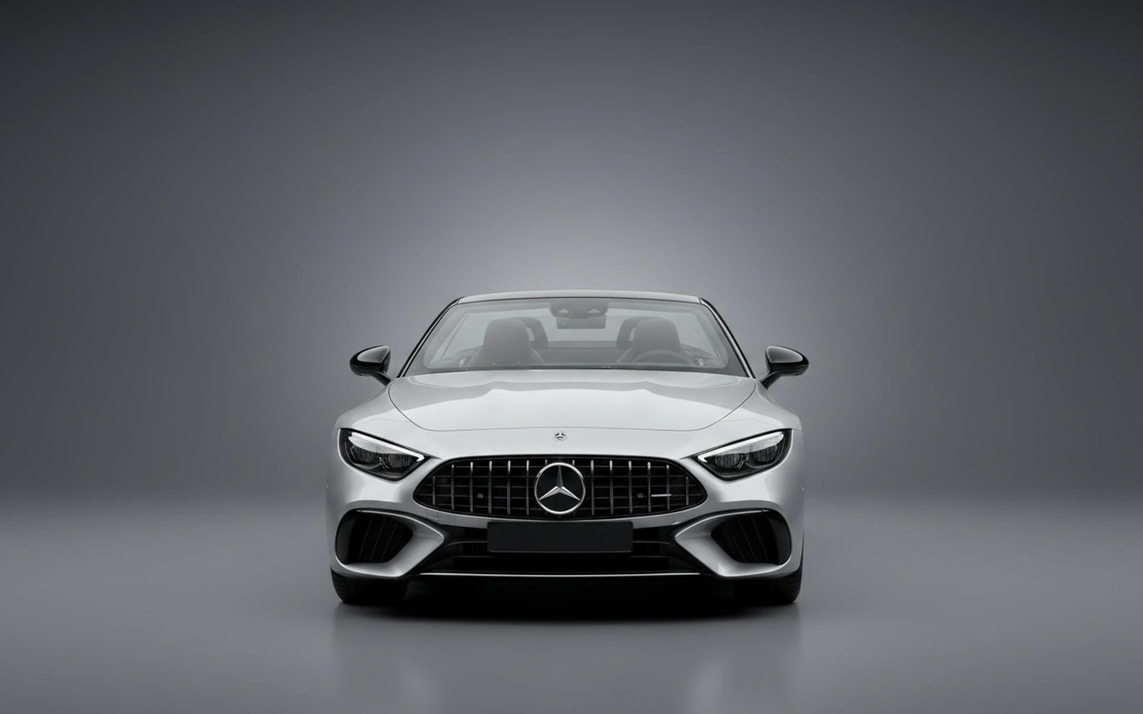 Mercedes-Benz SL43 Silver 2022 — exterior side view