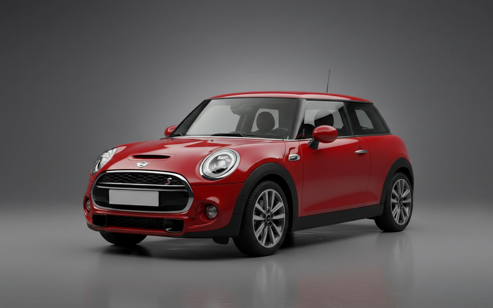 Mini Cooper Red 2023 for rent in Miami — exterior front view