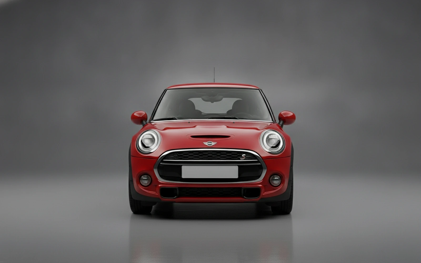 Mini Cooper Red 2023 — exterior side view