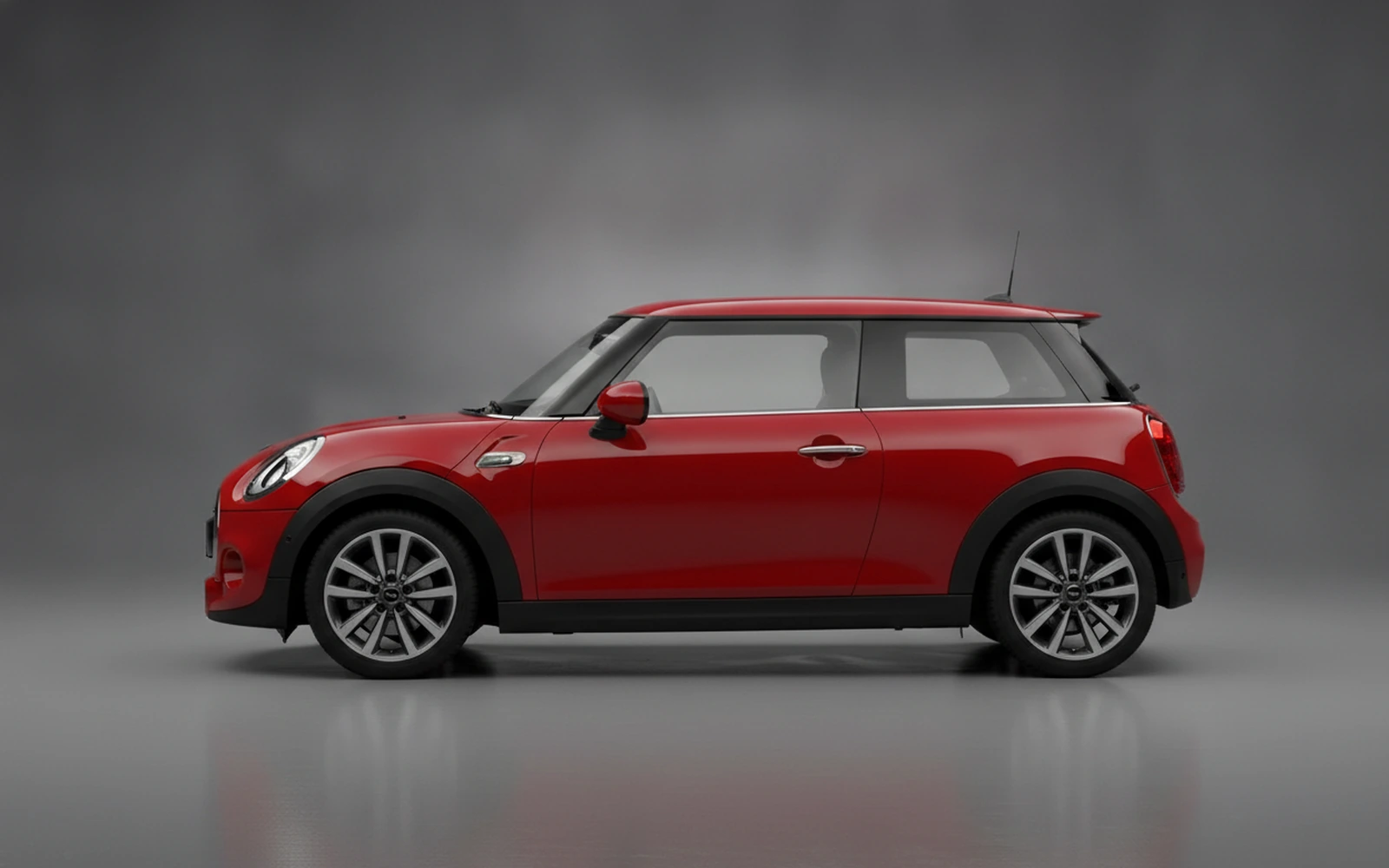 Mini Cooper Red 2023 — exterior rear view