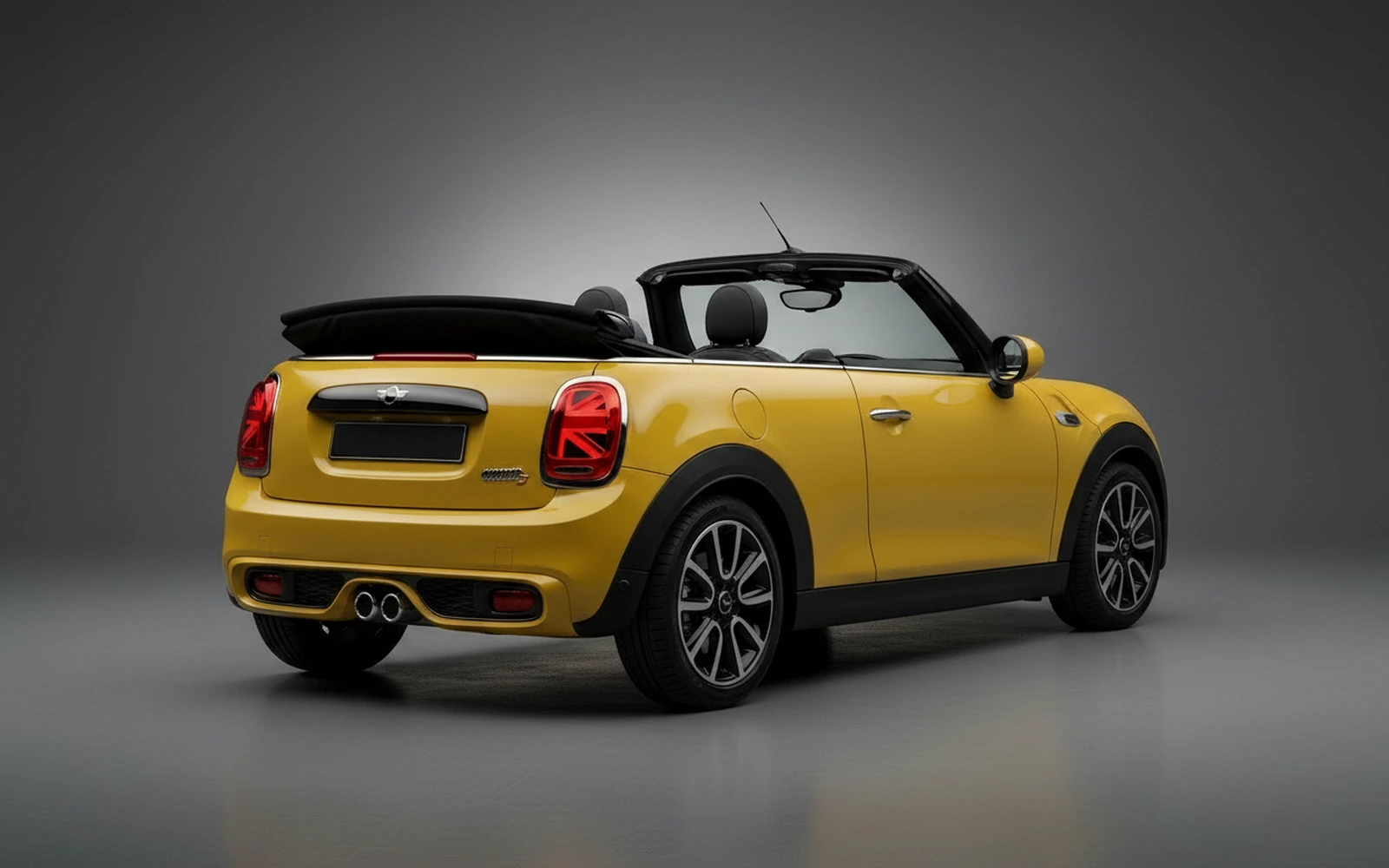 Mini Cooper Convertible Yellow 2023 — interior dashboard