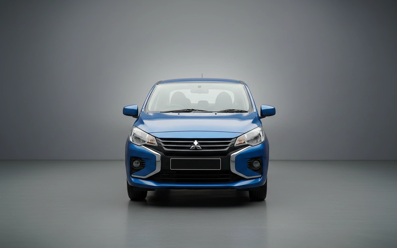 Mitsubishi Attrage Blue 2026 — exterior side view