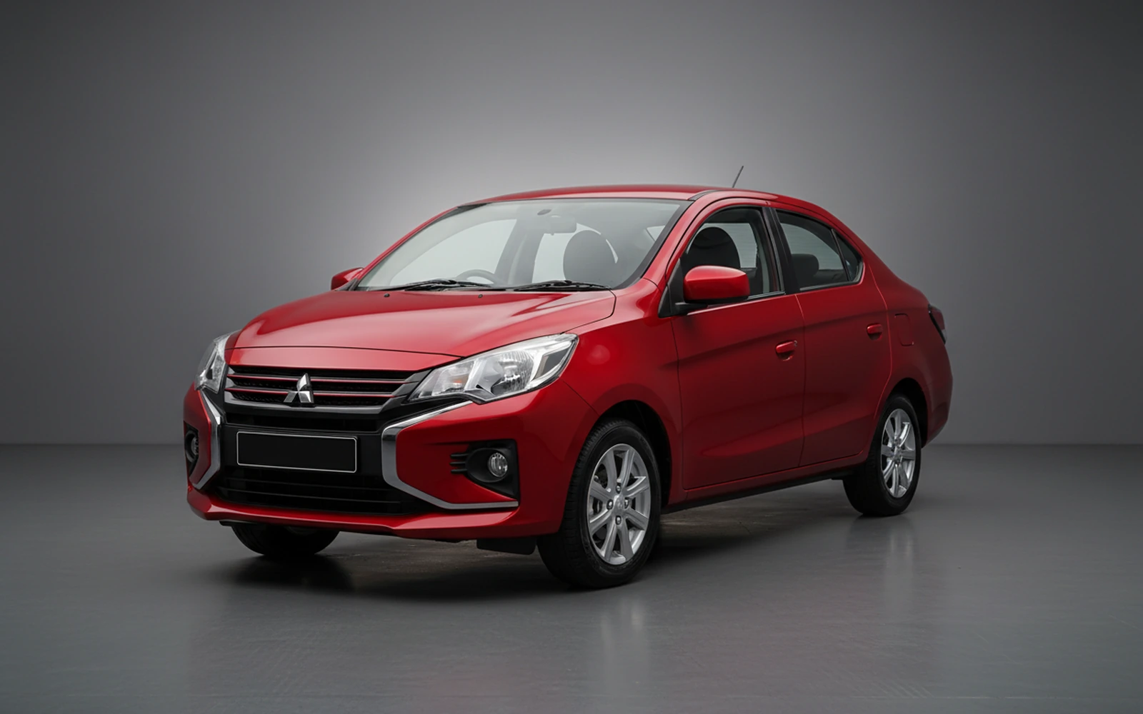 Mitsubishi Attrage Red 2026 for rent in Miami — exterior photo