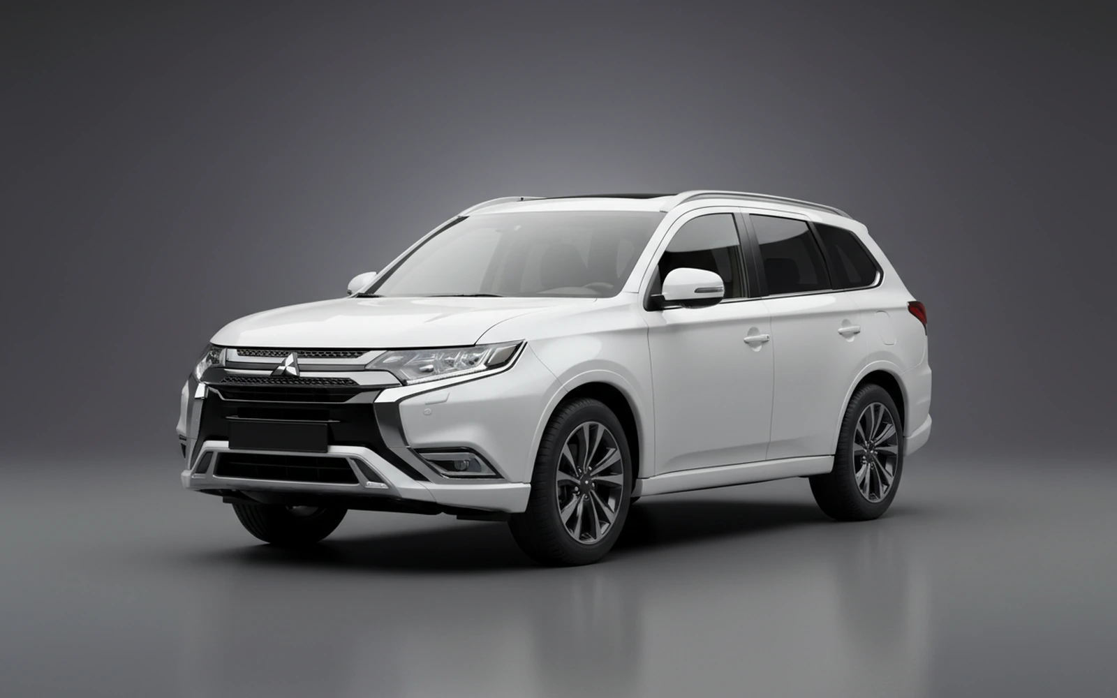 Mitsubishi Outlander White 2026 for rent in Miami — exterior front view