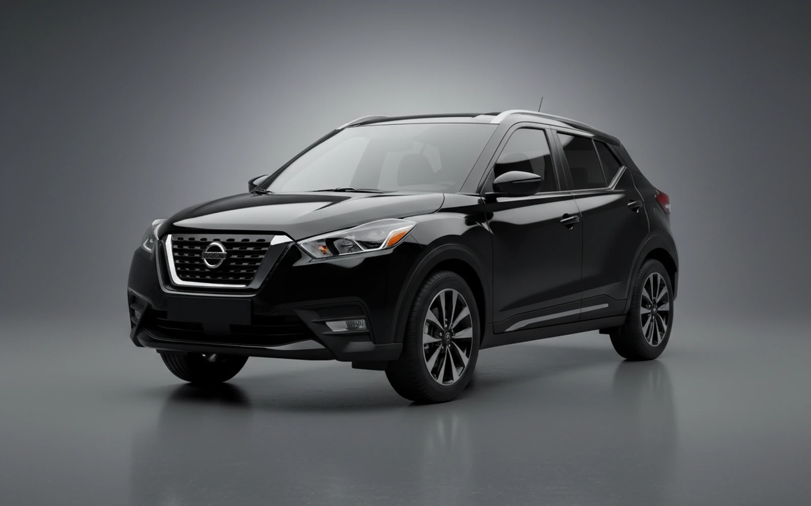 Nissan Kicks Black 2025 for rent in Miami — exterior front view