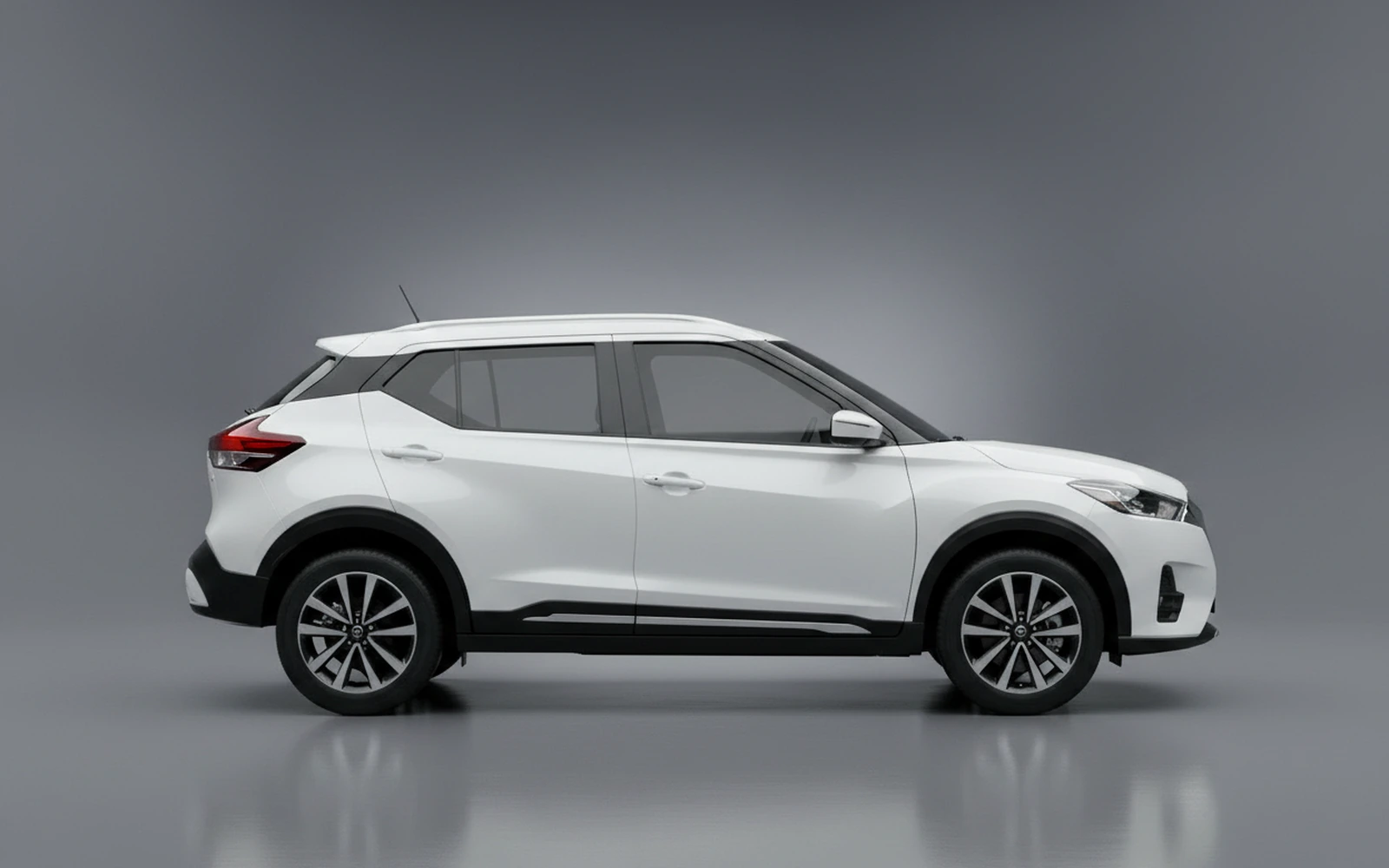 Nissan Kicks White 2025 — exterior rear view