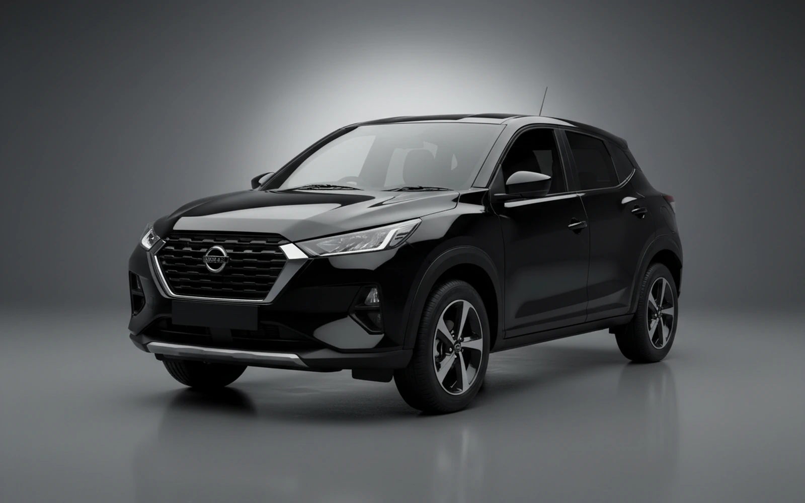 Nissan Magnite Negro 2025 for rent in Miami — exterior front view