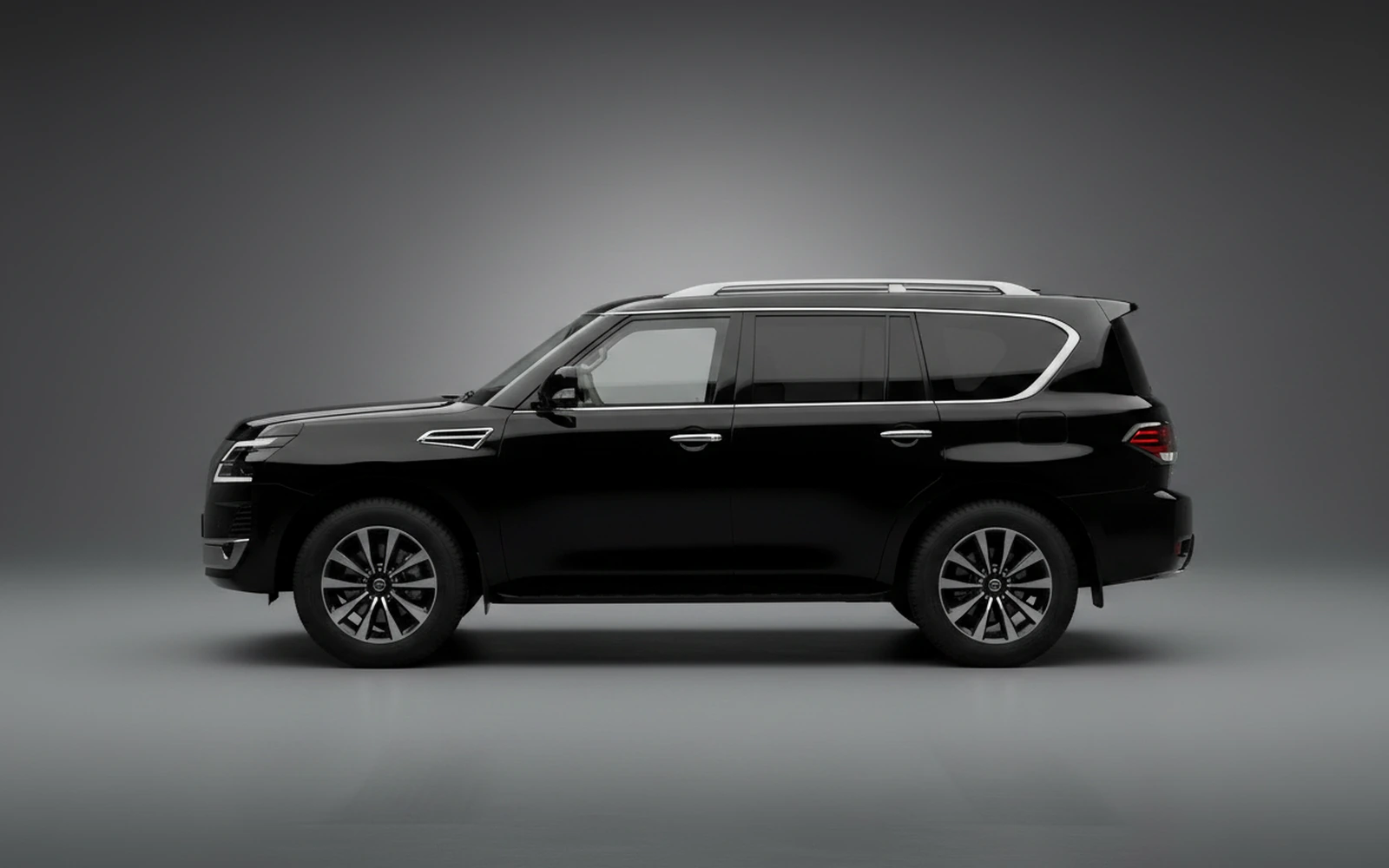 Nissan Patrol Black 2025 — exterior rear view