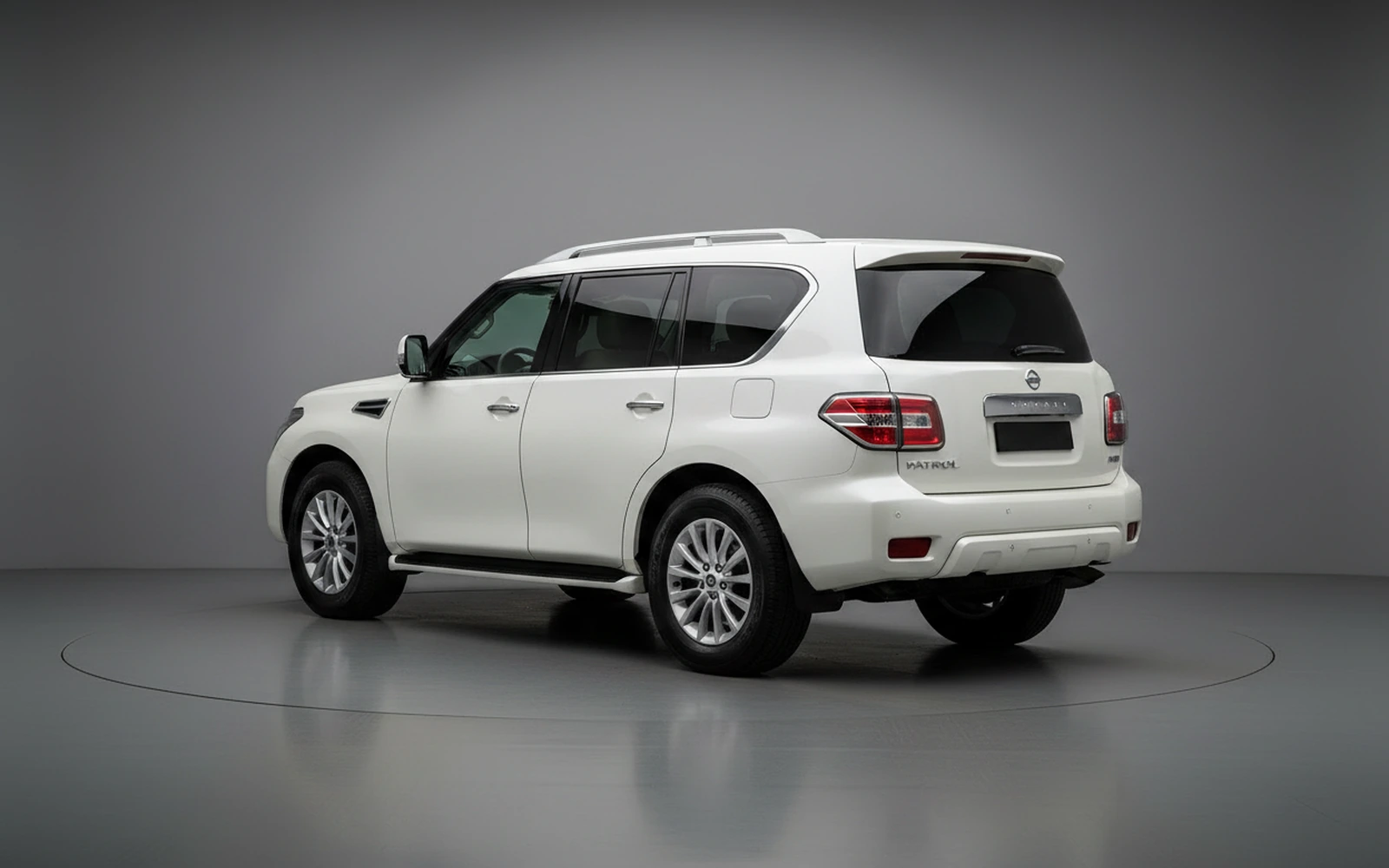 Nissan Patrol White 2021 — interior dashboard