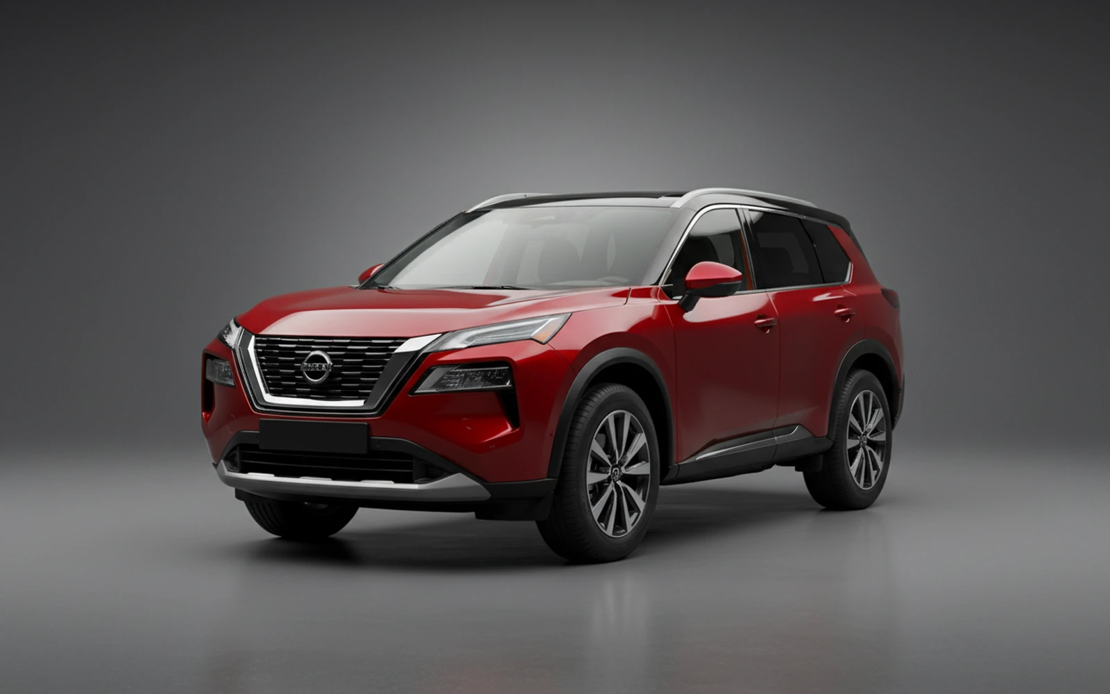Nissan Rogue Red 2024 for rent in Miami — exterior photo