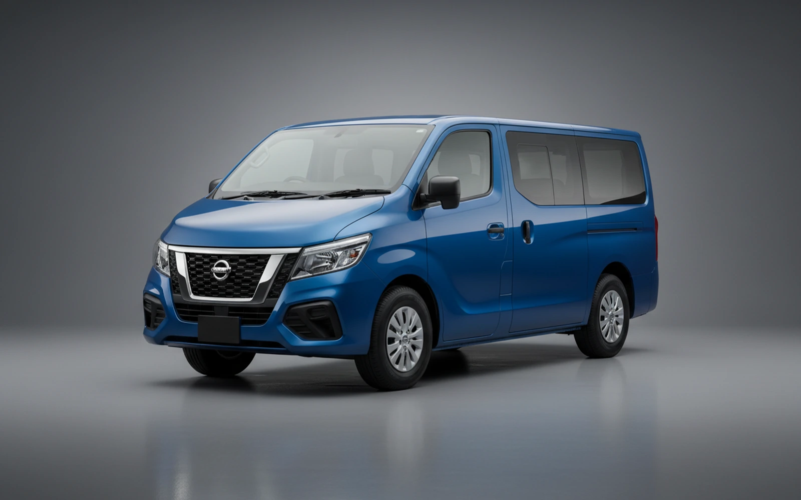 Nissan Urvan Blue 2026 for rent in Miami — exterior front view