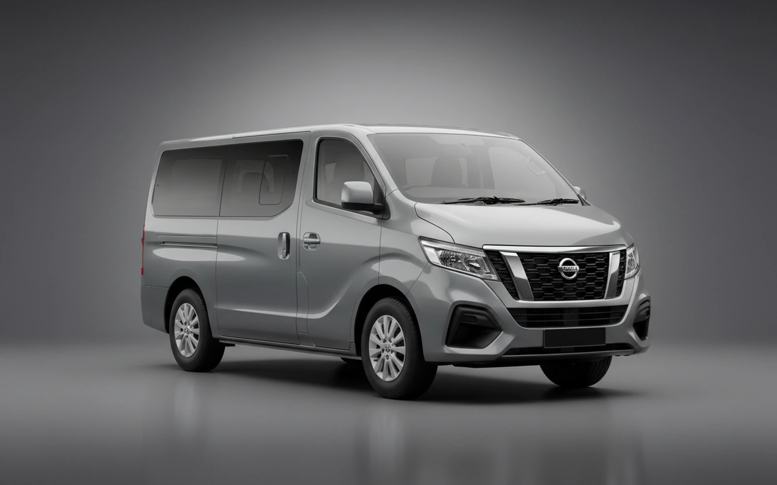 Nissan Urvan Grey 2026 for rent in Miami — exterior front view