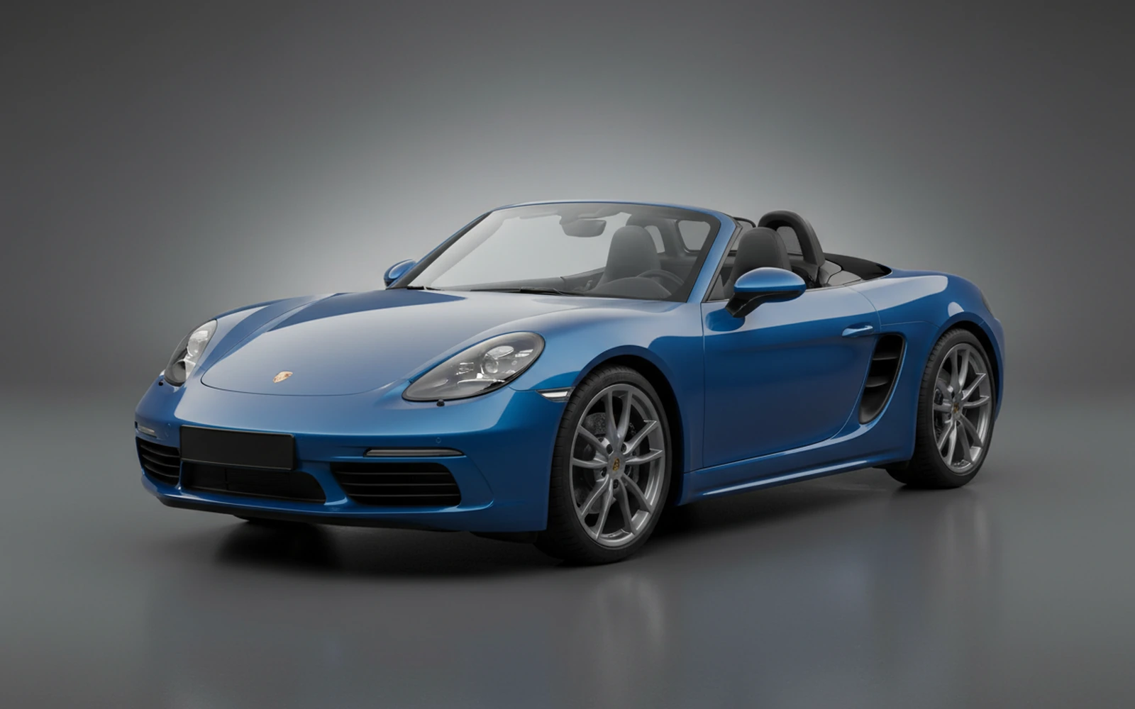 Porsche 718 Boxster Blue 2022 for rent in Miami — exterior front view