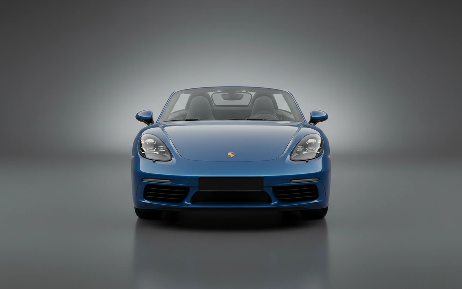 Porsche 718 Boxster Blue 2022 — exterior side view