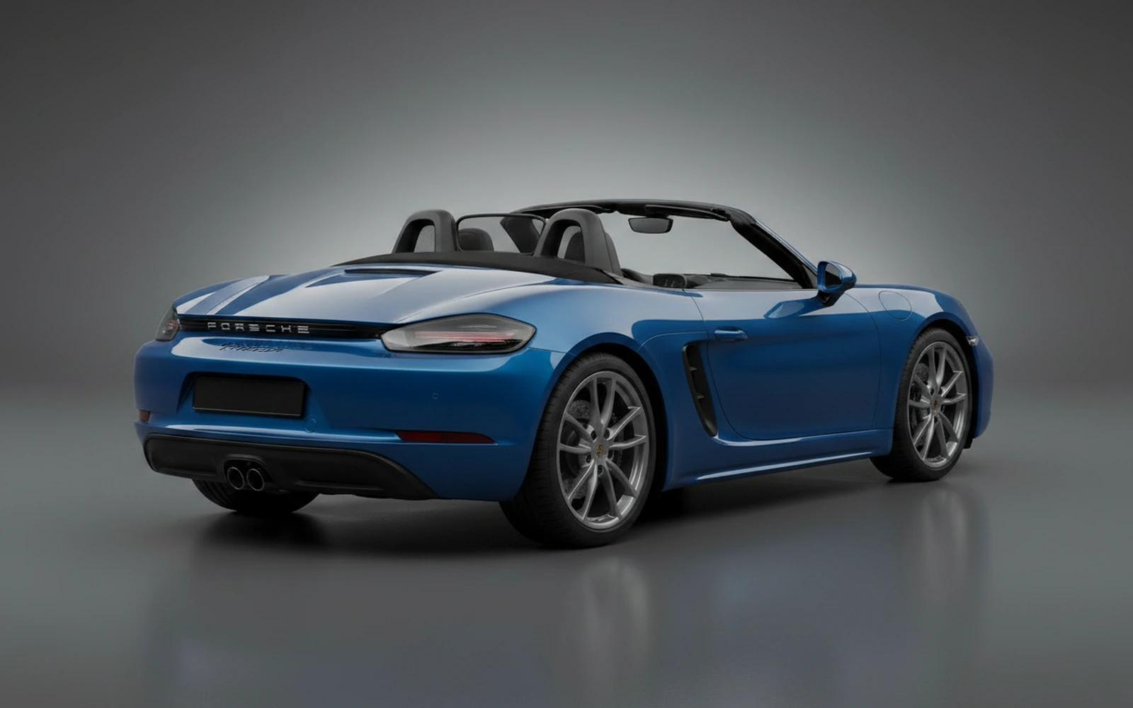Porsche 718 Boxster Blue 2022 — interior dashboard