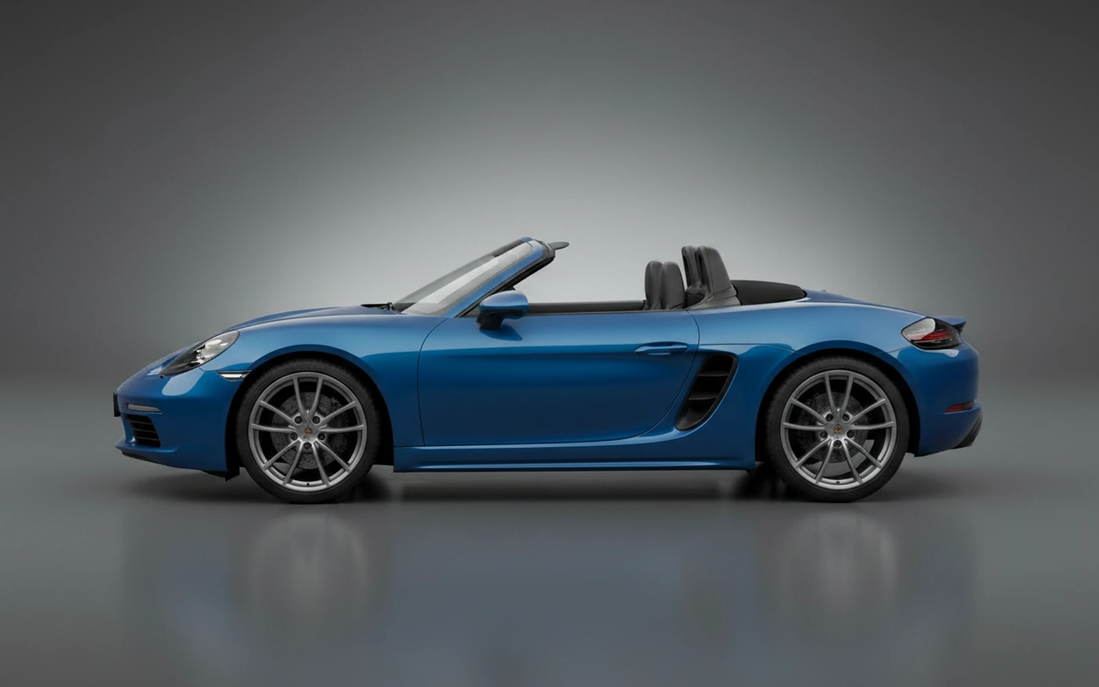 Porsche 718 Boxster Blue 2022 — exterior rear view