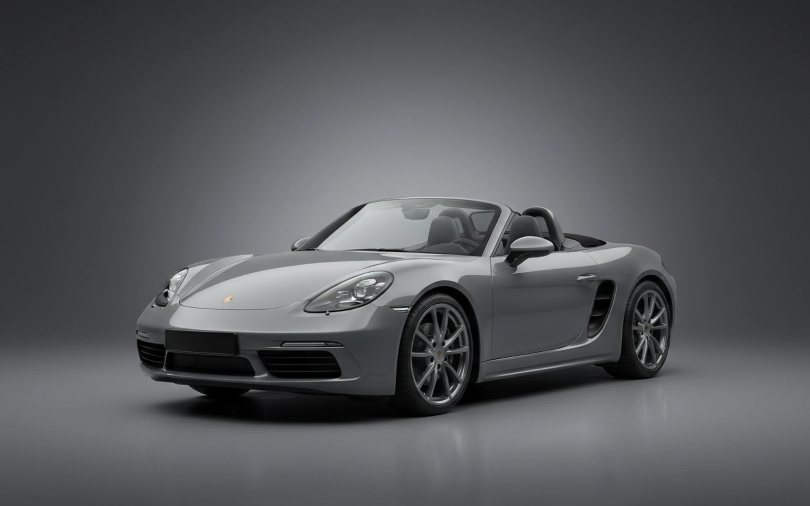 Porsche 718 Boxster Grey 2022 for rent in Miami — exterior front view