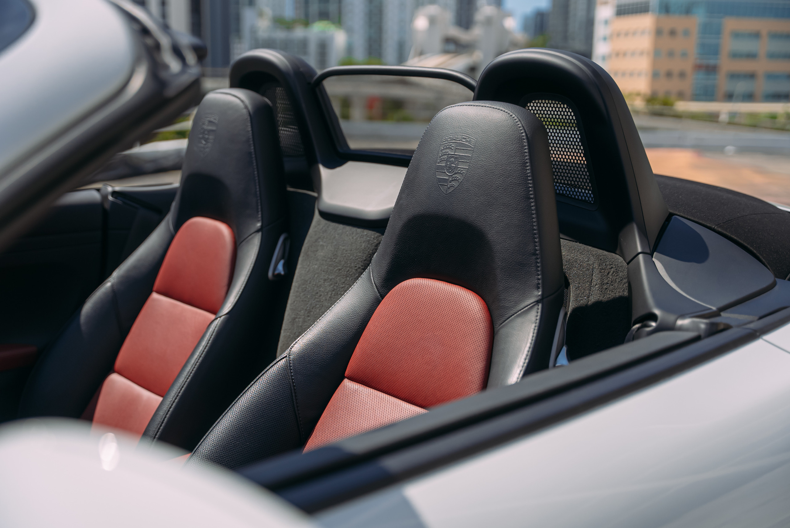 Porsche 718 Boxster red rental in Miami