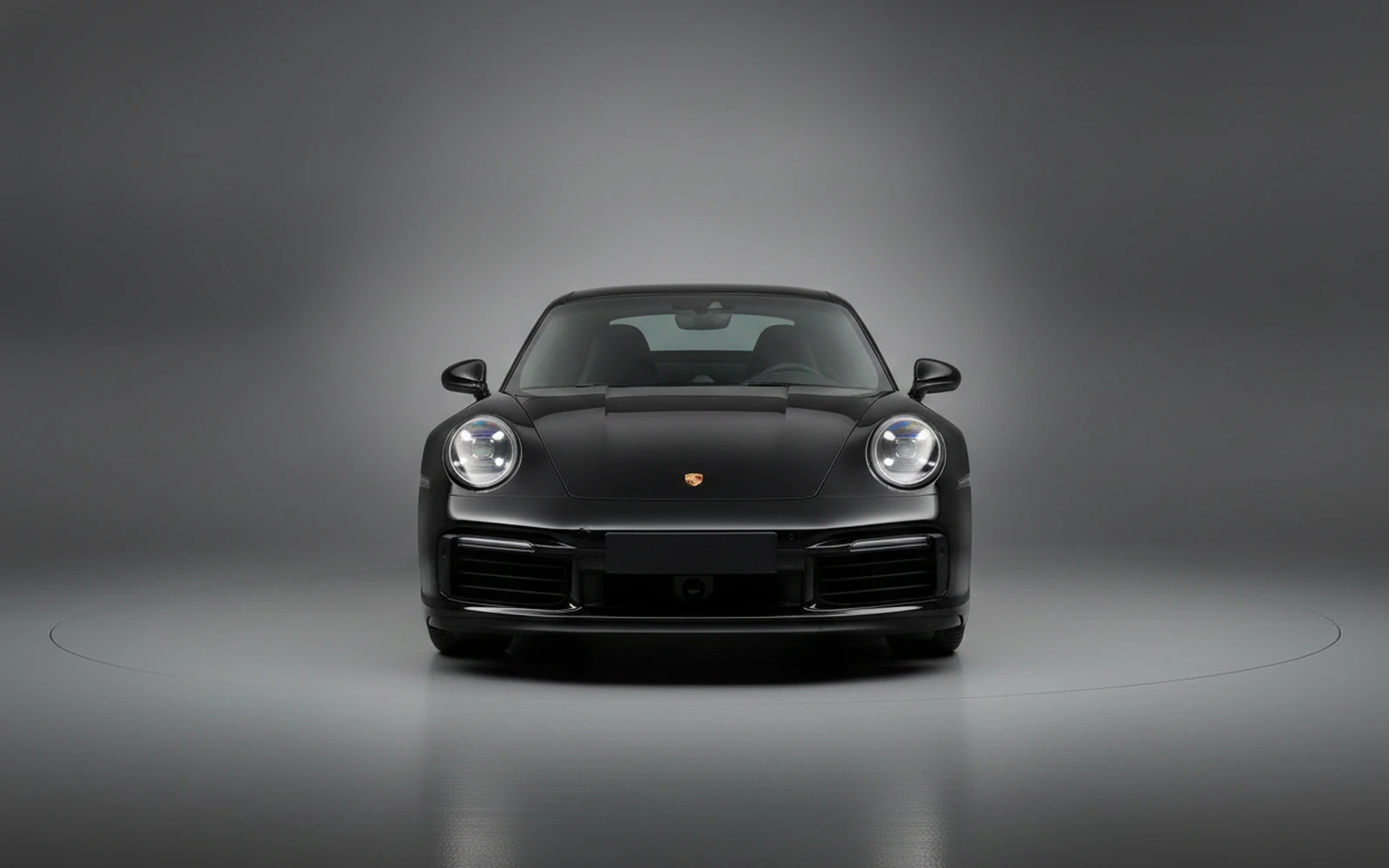 Porsche 911 Turbo S Black 2020 — exterior side view