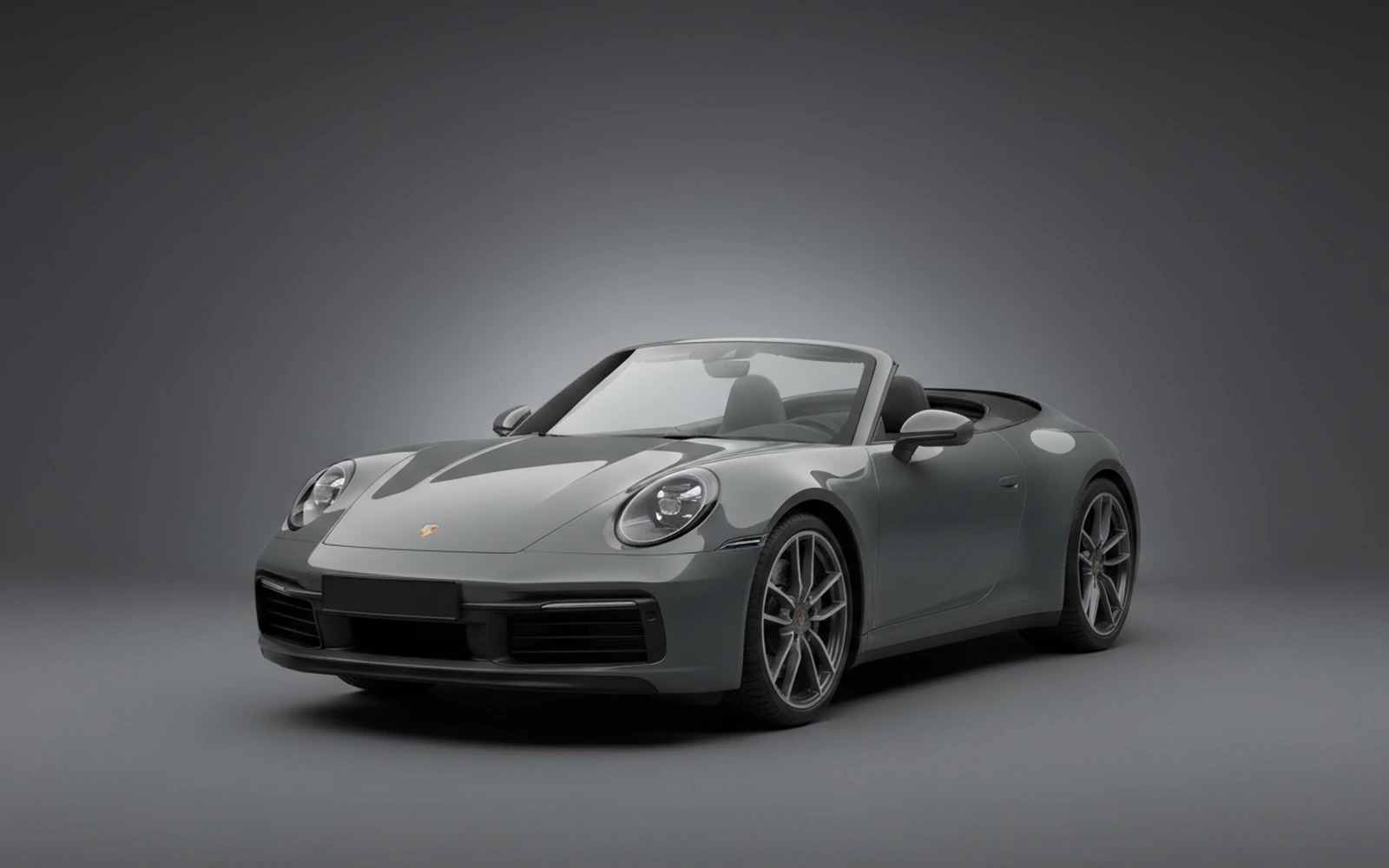 Porsche 911 Carrera Cabriolet Grey 2023 for rent in Miami — exterior front view