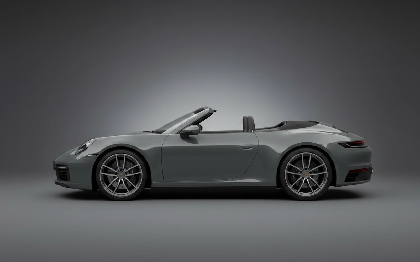 Porsche 911 Carrera Cabriolet Grey 2023 — exterior rear view
