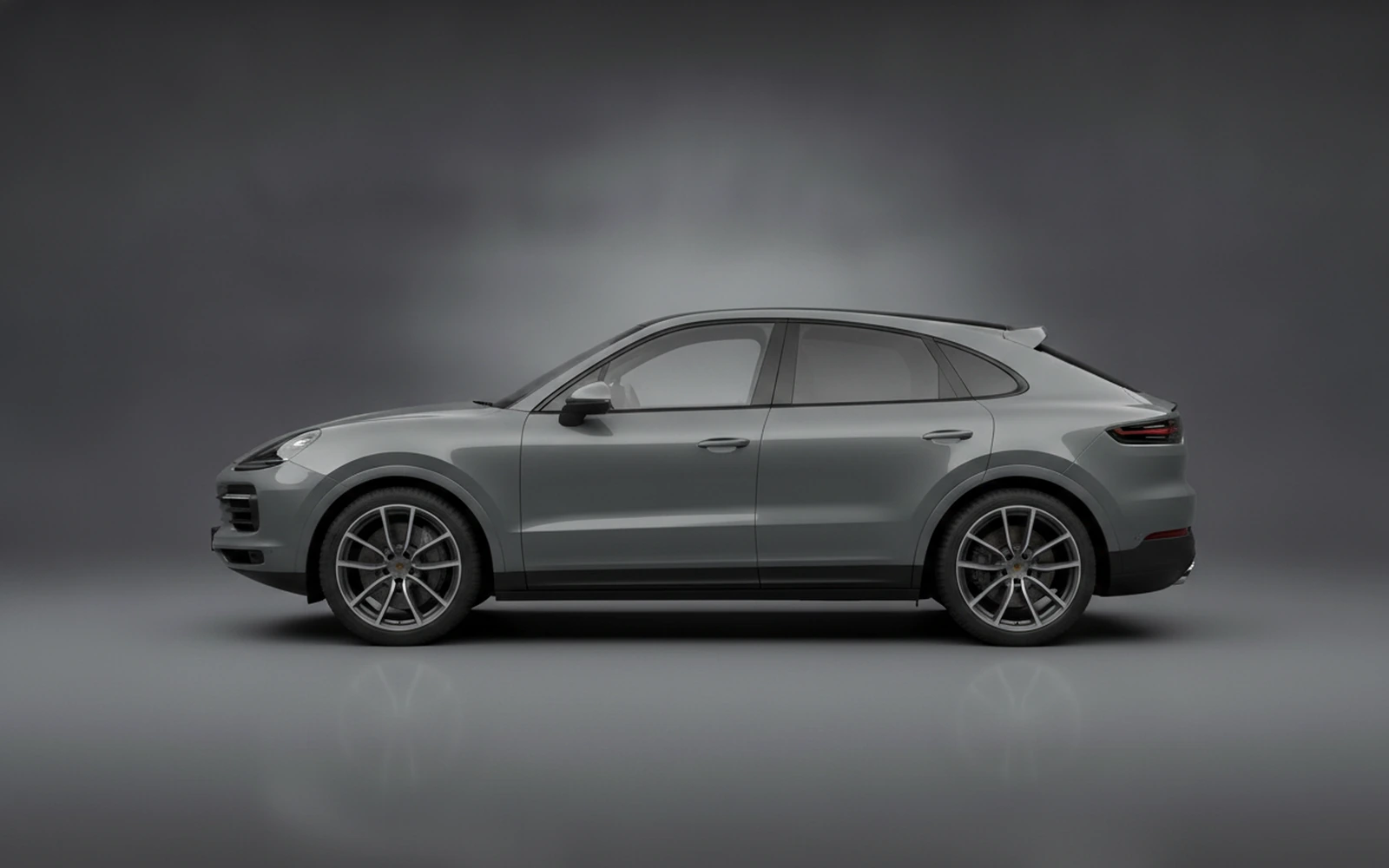 Porsche Cayenne Coupe Grey 2024 — exterior rear view