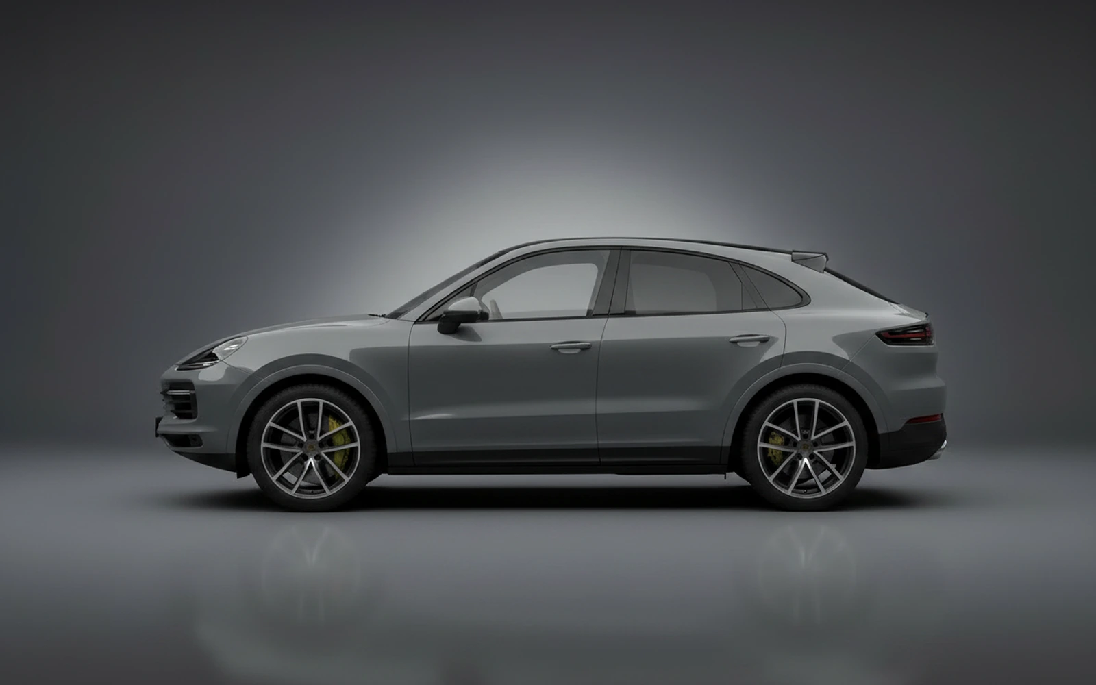 Porsche Cayenne Coupe Grey 2024 — exterior rear view