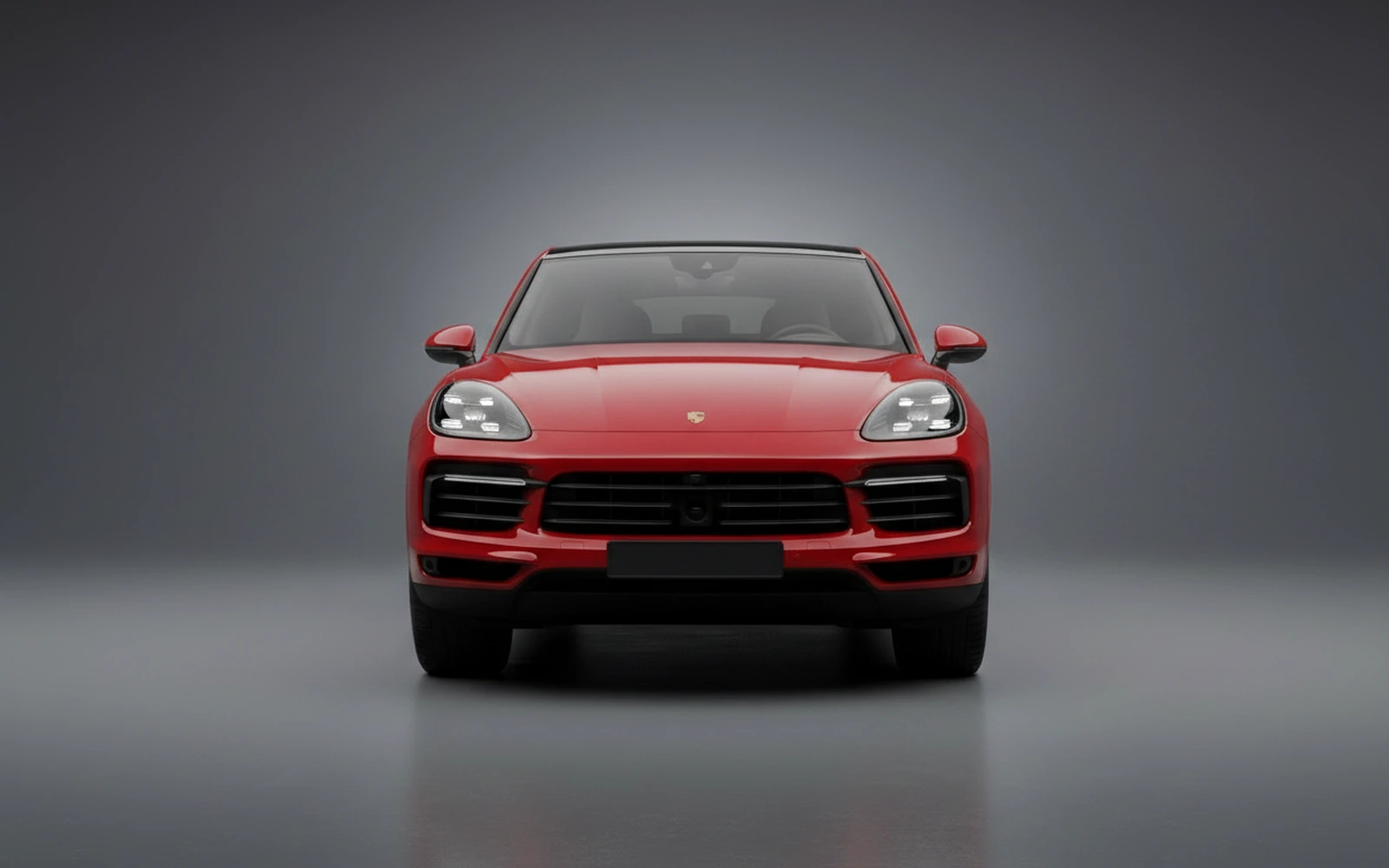 Porsche Cayenne Coupe Red 2022 — exterior side view