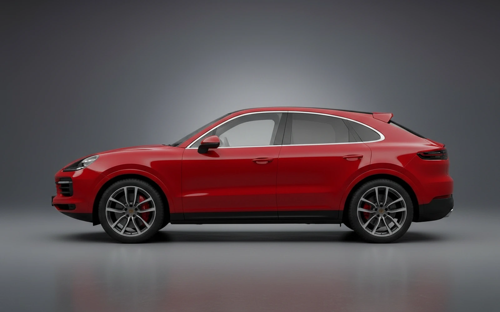 Porsche Cayenne Coupe Red 2022 — exterior rear view