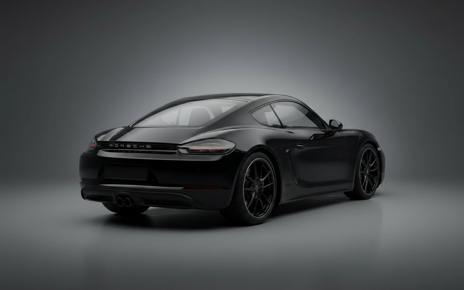 Porsche Cayman Negro 2024 — interior dashboard