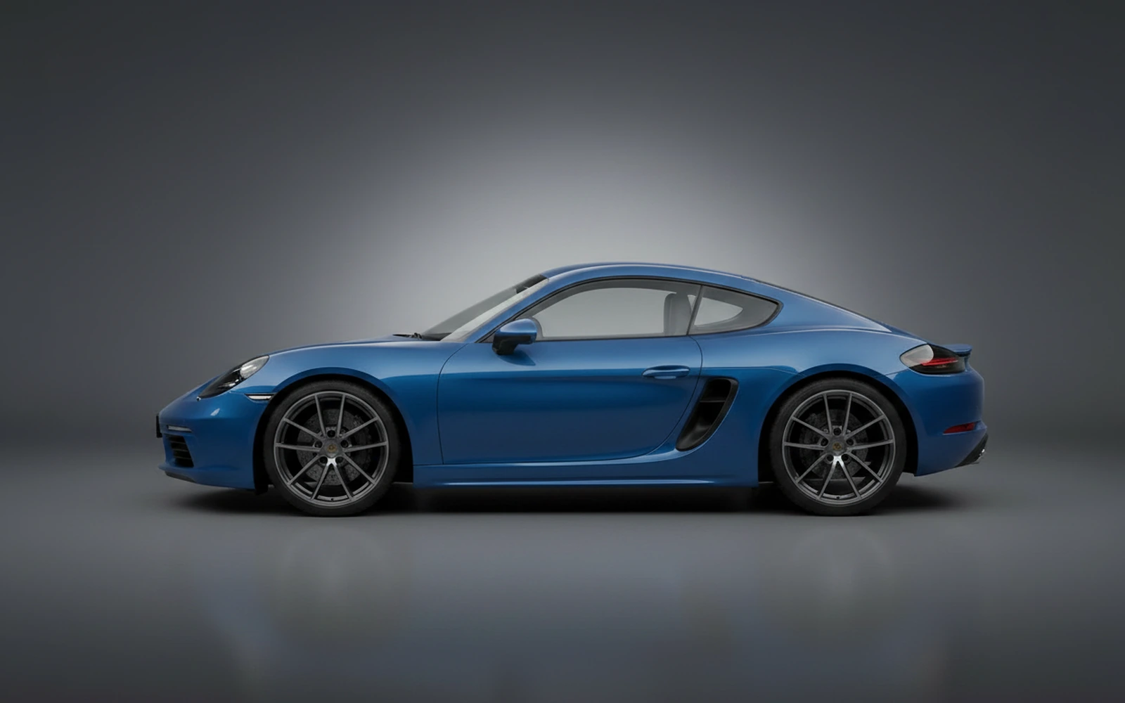 Porsche Cayman Azul 2024 — exterior rear view