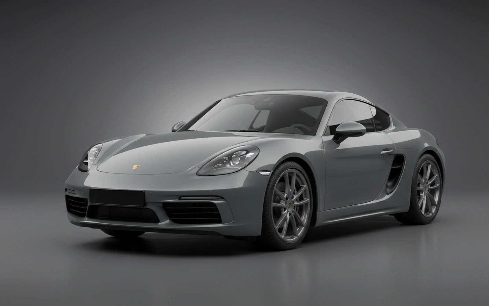 Porsche Cayman Grey 2024 for rent in Miami — exterior front view