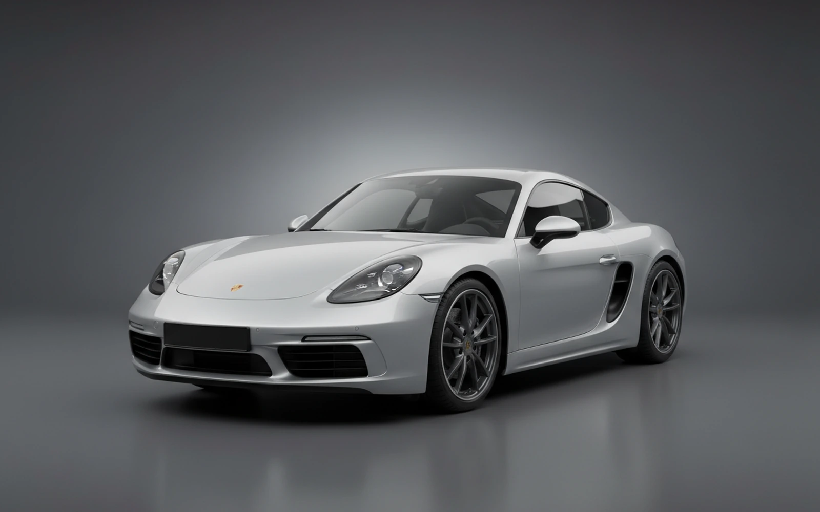 Porsche Cayman Plata 2024 for rent in Miami — exterior front view