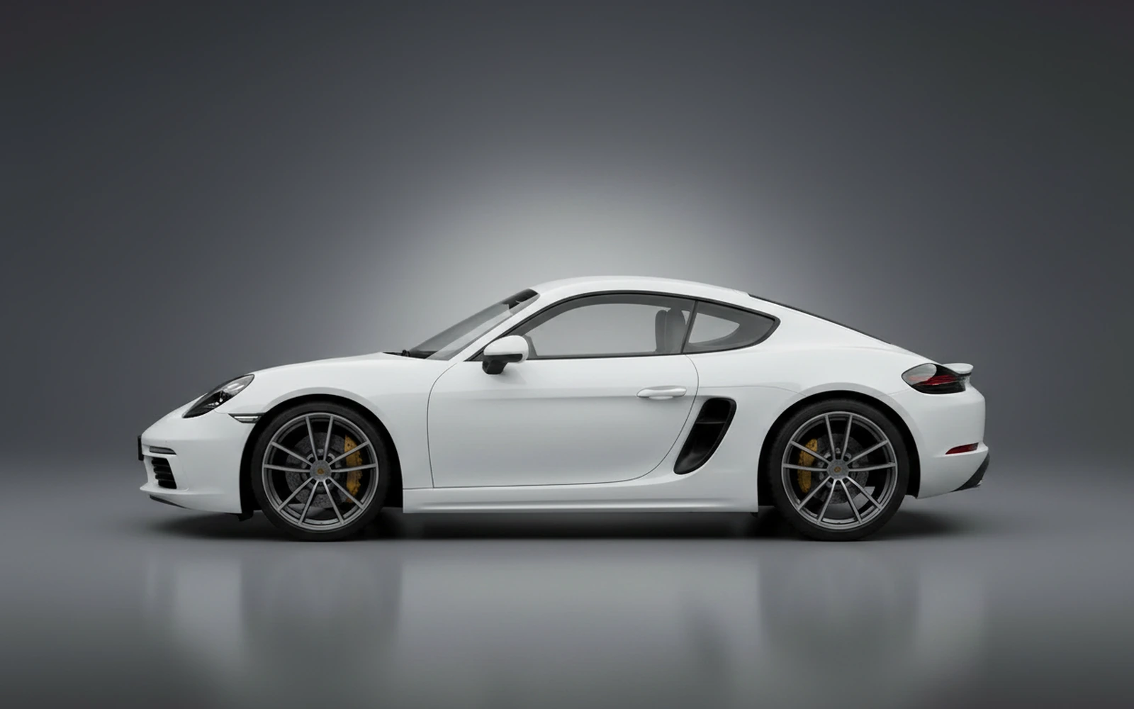 Porsche Cayman White 2024 — exterior rear view