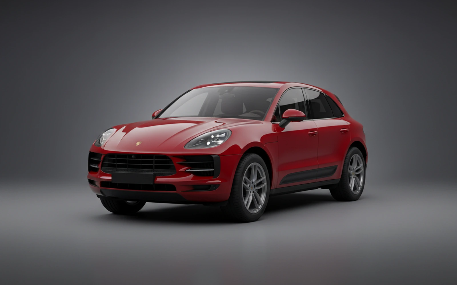Porsche Macan Red 2023 for rent in Miami — exterior front view